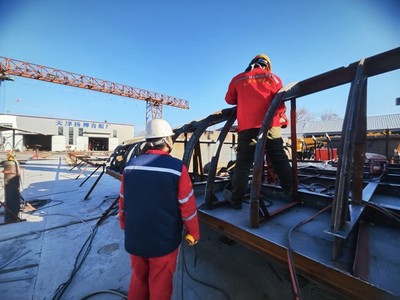 天津市首艘纯电动旅游船舶开工建造